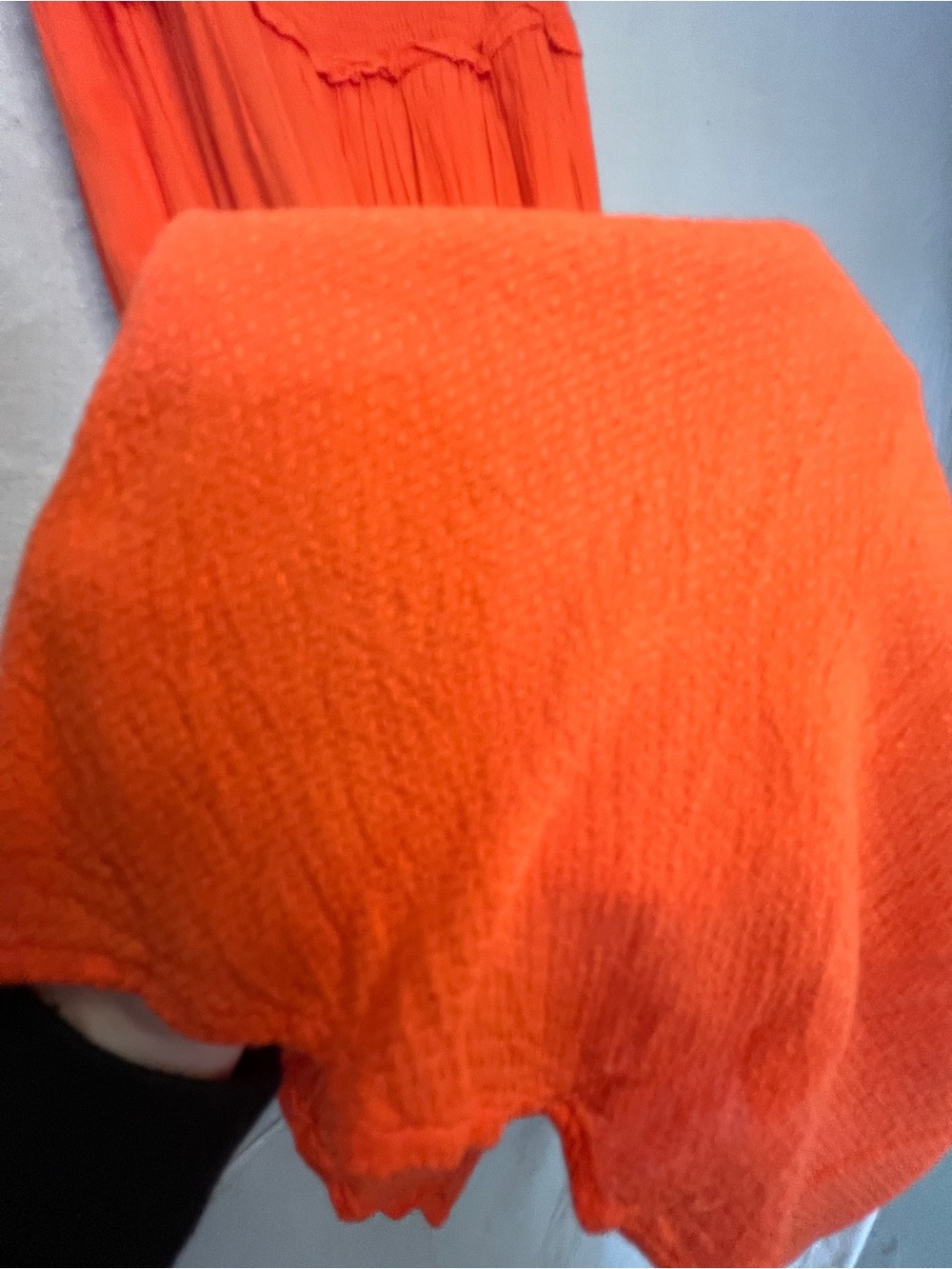 torrid Bright Orange Tie-Shoulder Midi Dress - Picture 7 of 7